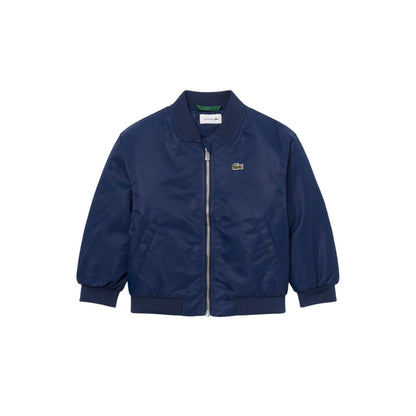 Navy Blue - Front - Lacoste Childrens-Kids Embroidered Logo Bomber Jacket
