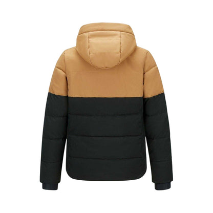 Black-Beige - Back - Karrimor Childrens-Kids Orbit Baffle Hooded Padded Jacket