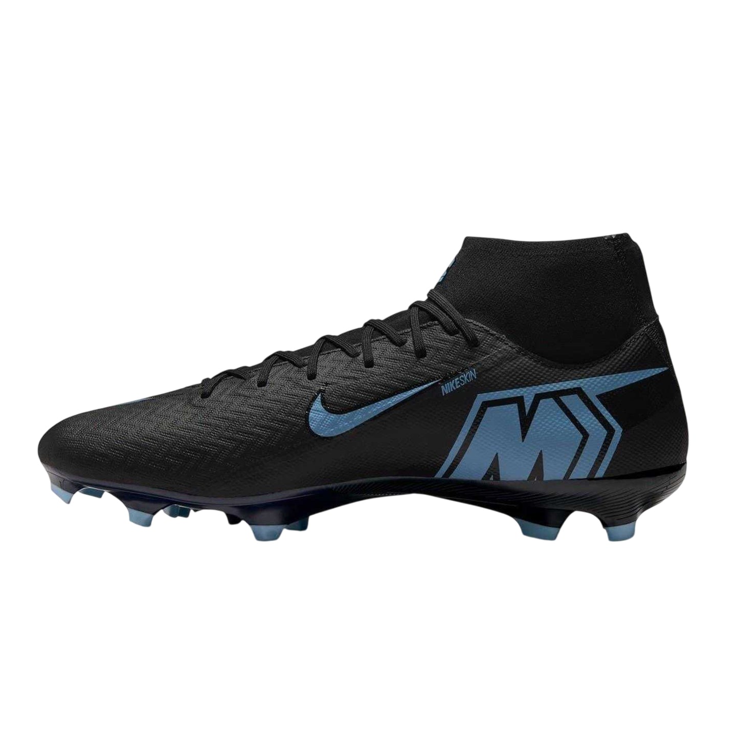 Black-Blue - Back - Nike Unisex Adult Zoom Mercurial Superfly 10 Academy Firm Ground Football Boots