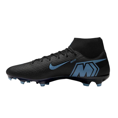 Black-Blue - Back - Nike Unisex Adult Zoom Mercurial Superfly 10 Academy Firm Ground Football Boots