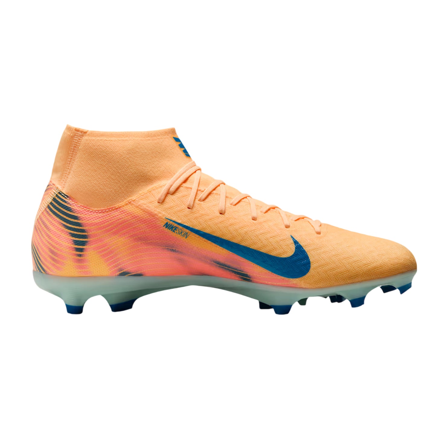 Orange-Melon - Back - Nike Unisex Adult Zoom Mercurial Superfly 10 Academy Firm Ground Football Boots