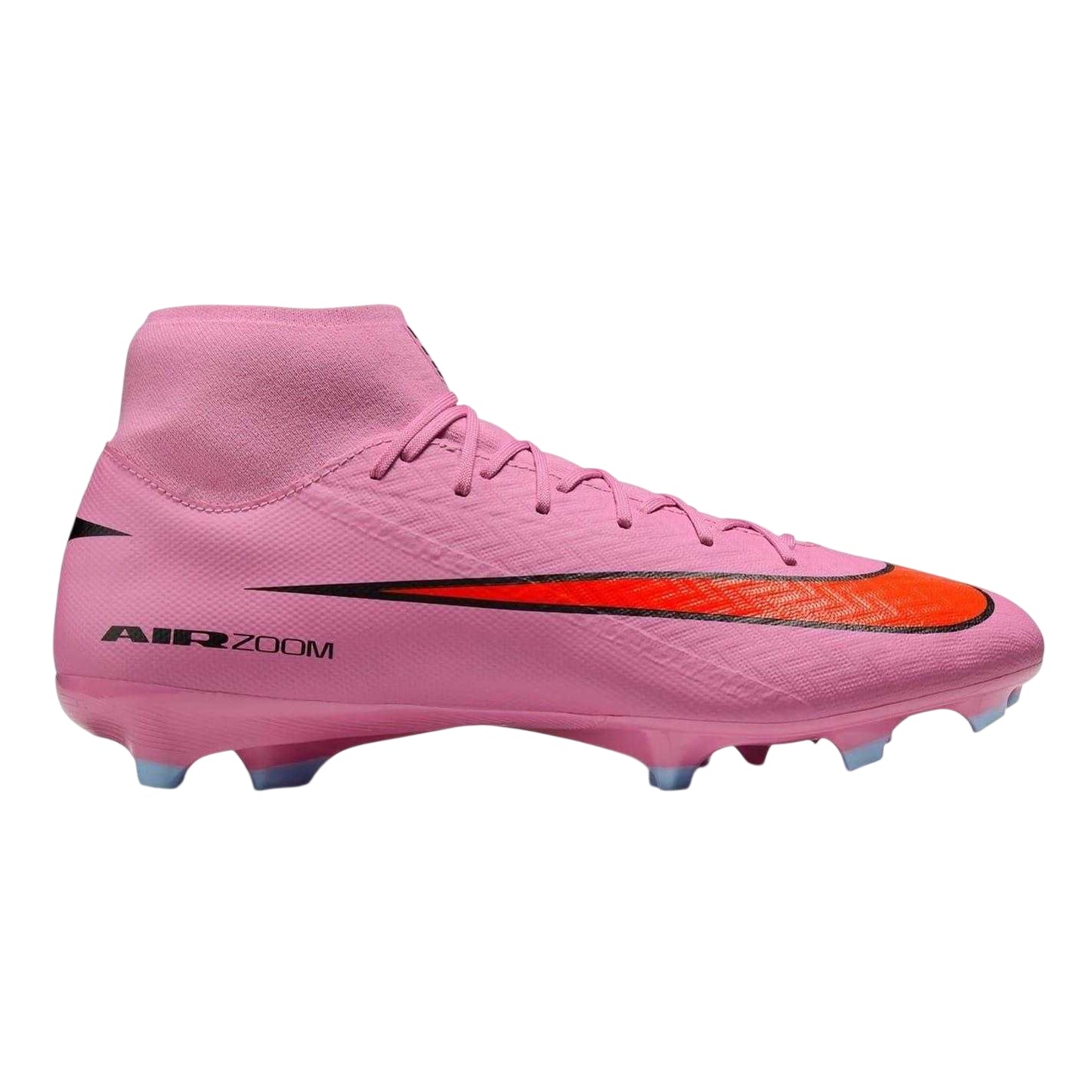 Pink-Black - Front - Nike Unisex Adult Zoom Mercurial Superfly 10 Academy Firm Ground Football Boots