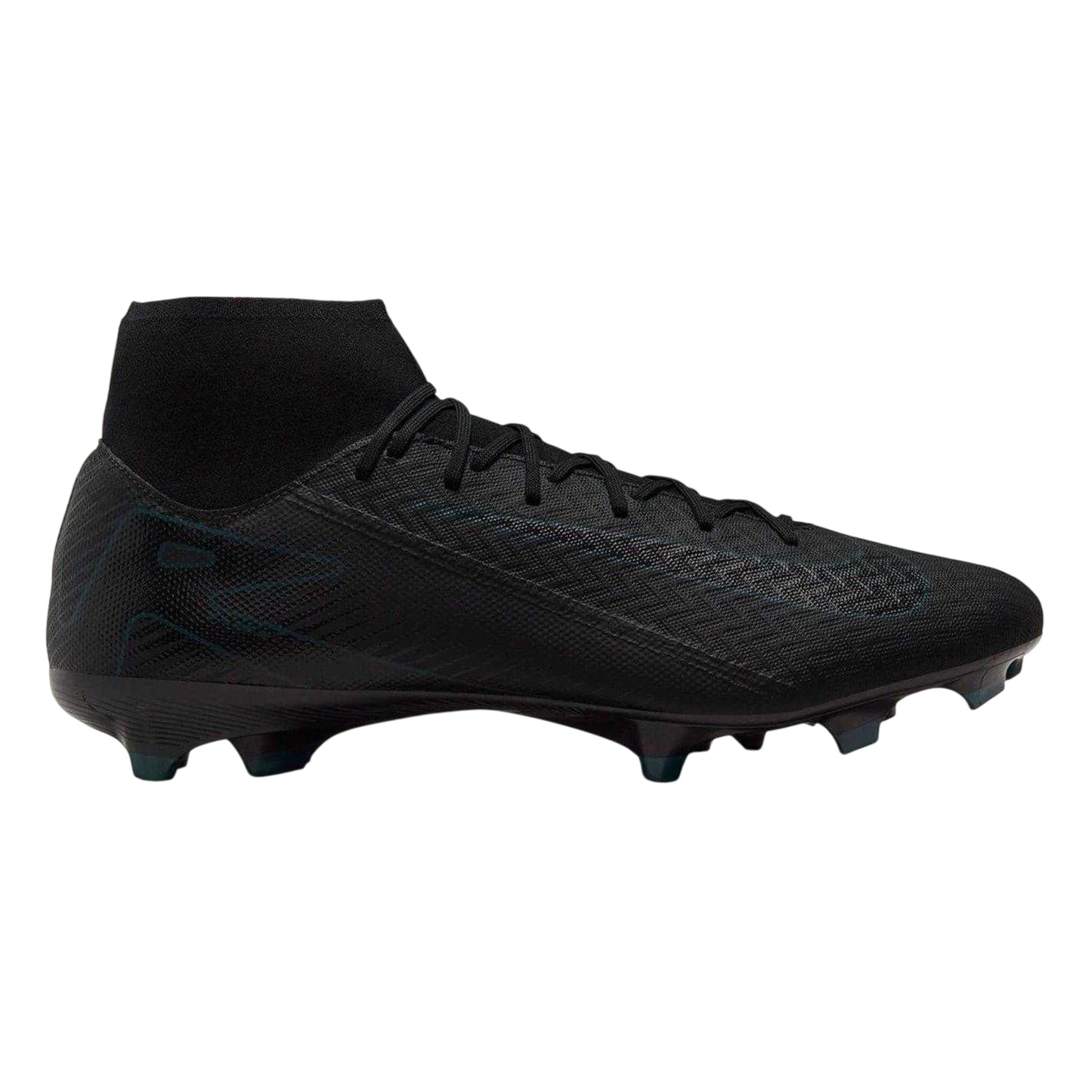 Black-Green - Front - Nike Unisex Adult Zoom Mercurial Superfly 10 Academy Firm Ground Football Boots