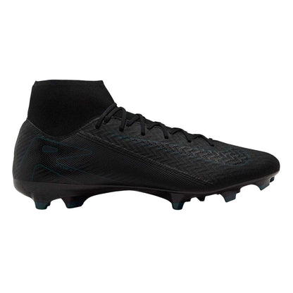 Black-Green - Front - Nike Unisex Adult Zoom Mercurial Superfly 10 Academy Firm Ground Football Boots