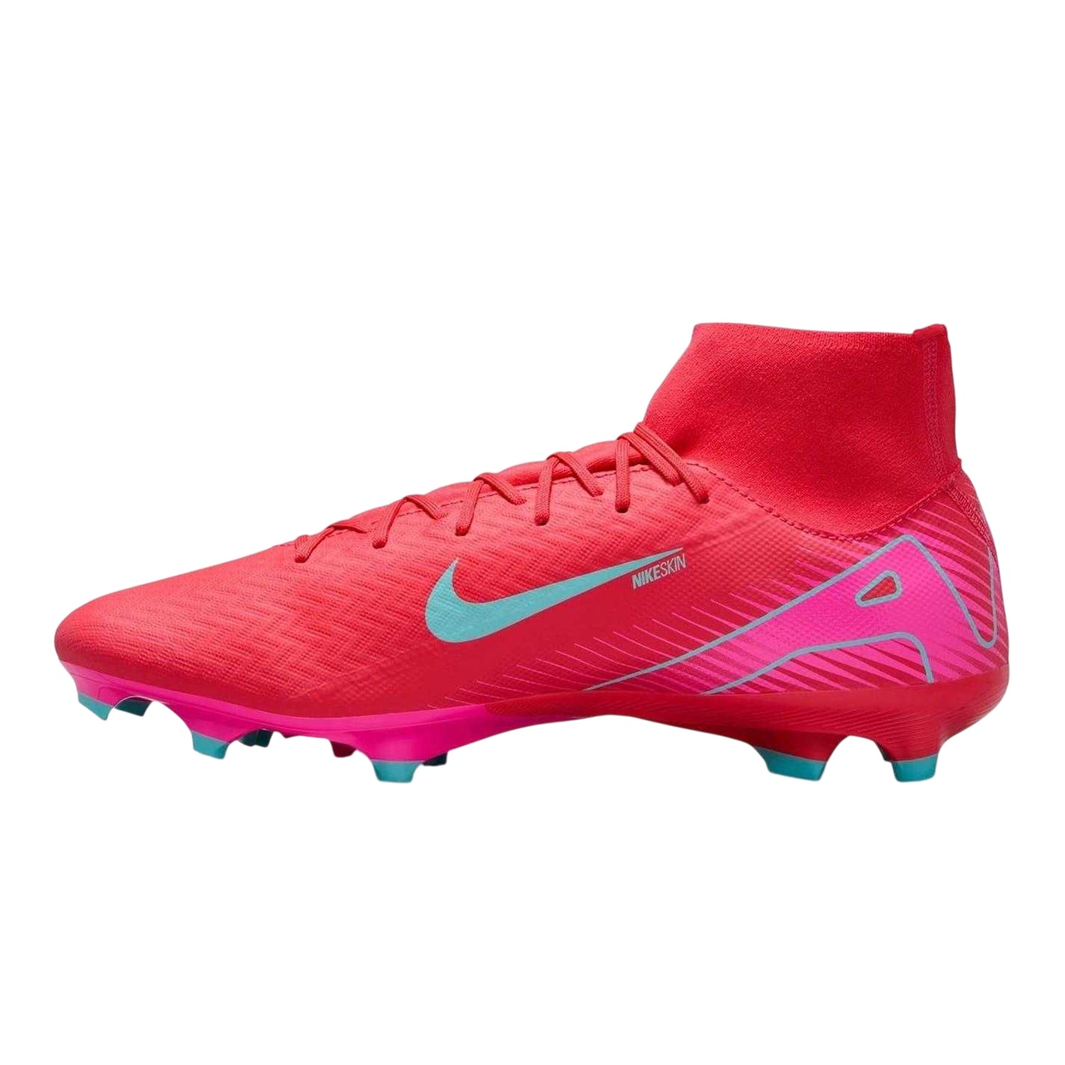 Red-Green - Back - Nike Unisex Adult Zoom Mercurial Superfly 10 Academy Firm Ground Football Boots