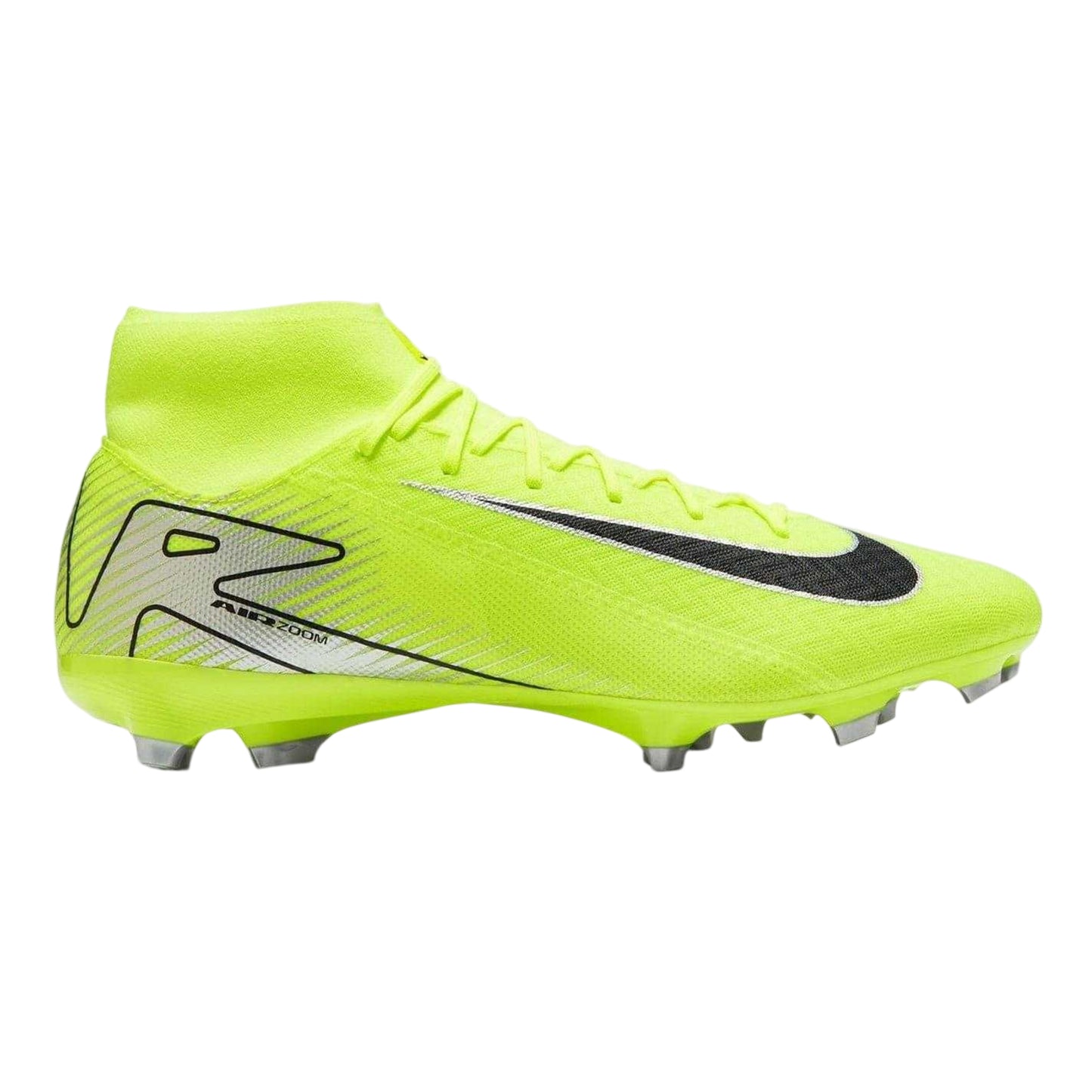 Volt-Black - Front - Nike Unisex Adult Zoom Mercurial Superfly 10 Academy Firm Ground Football Boots