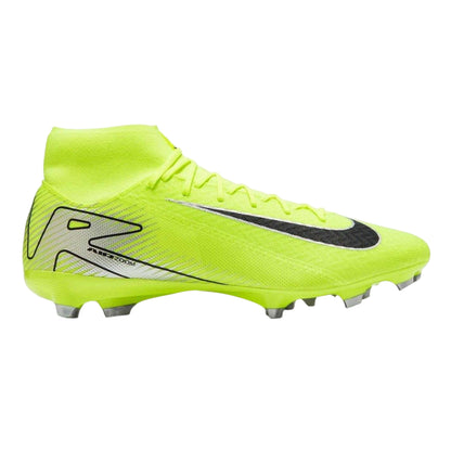 Volt-Black - Front - Nike Unisex Adult Zoom Mercurial Superfly 10 Academy Firm Ground Football Boots