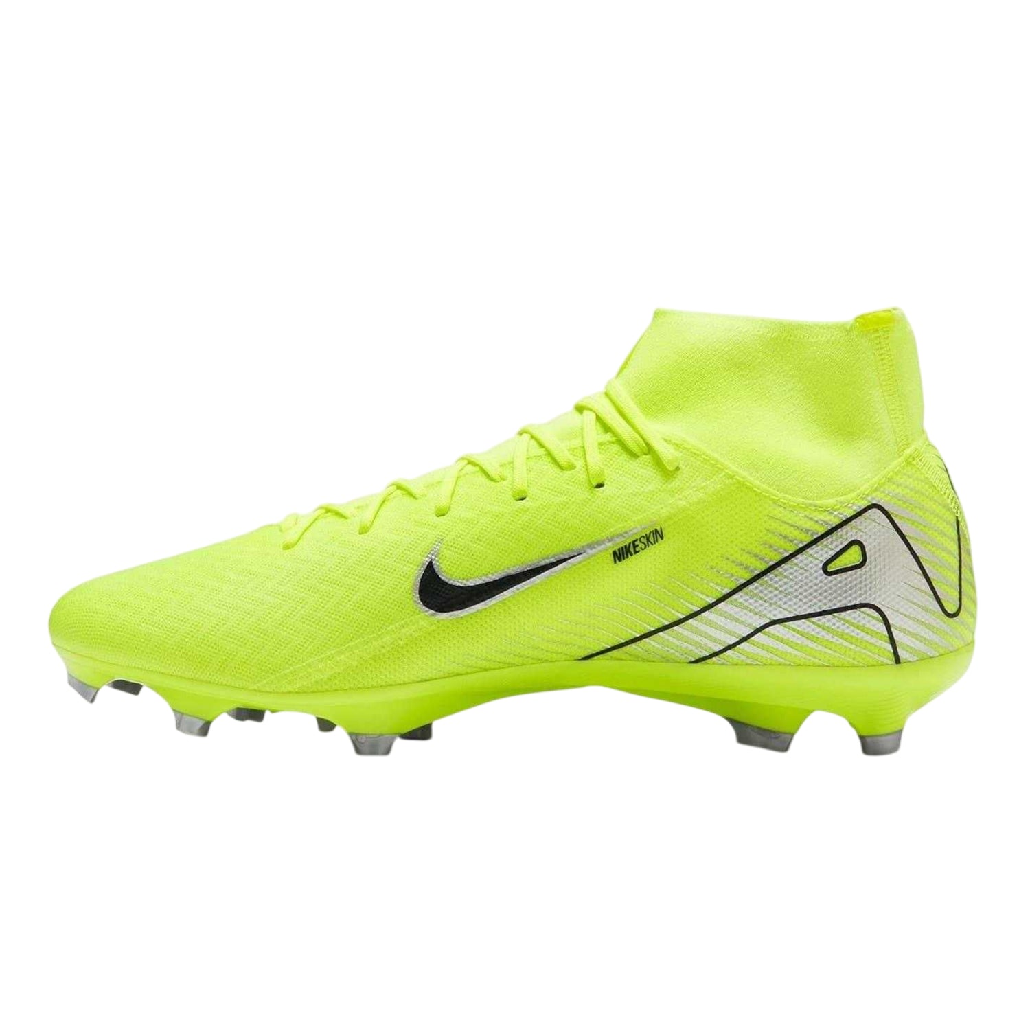 Volt-Black - Back - Nike Unisex Adult Zoom Mercurial Superfly 10 Academy Firm Ground Football Boots