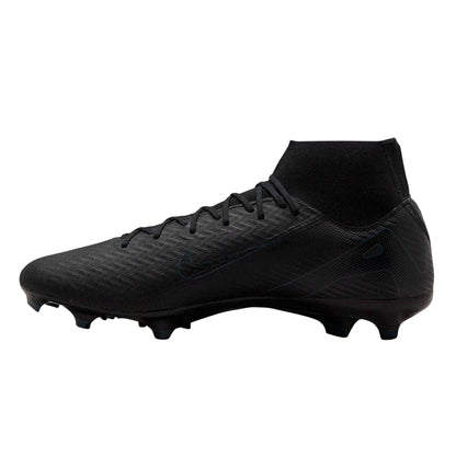 Black-Green - Back - Nike Unisex Adult Zoom Mercurial Superfly 10 Academy Firm Ground Football Boots