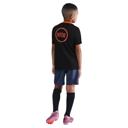 Black-Blue - Back - Nike Childrens-Kids 2025-2026 Inter Milan FC Football Shirt