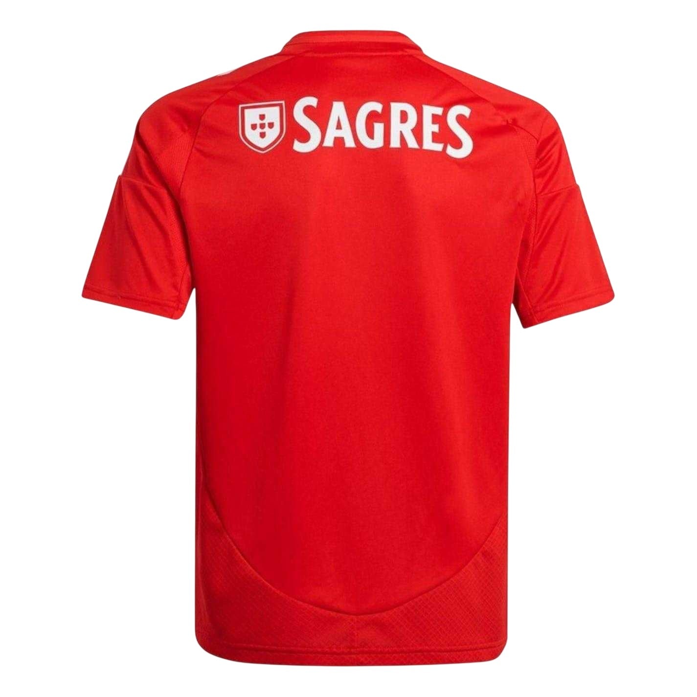 Red - Back - Adidas Childrens-Kids 2024-2025 SL Benfica Football Shirt