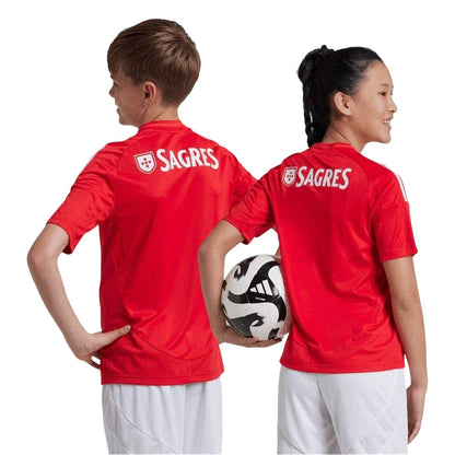 Red - Lifestyle - Adidas Childrens-Kids 2024-2025 SL Benfica Football Shirt