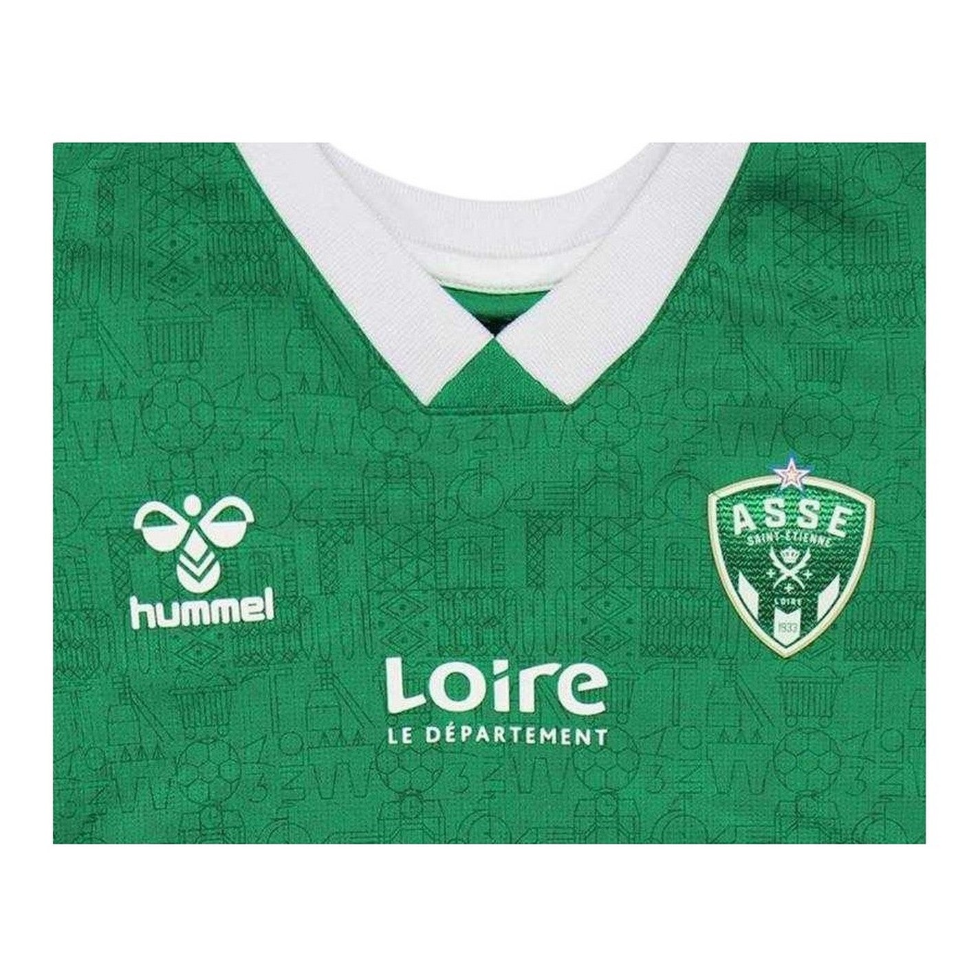 Green - Side - Hummel Childrens-Kids 2025-2026 AS Saint-Étienne Home Jersey