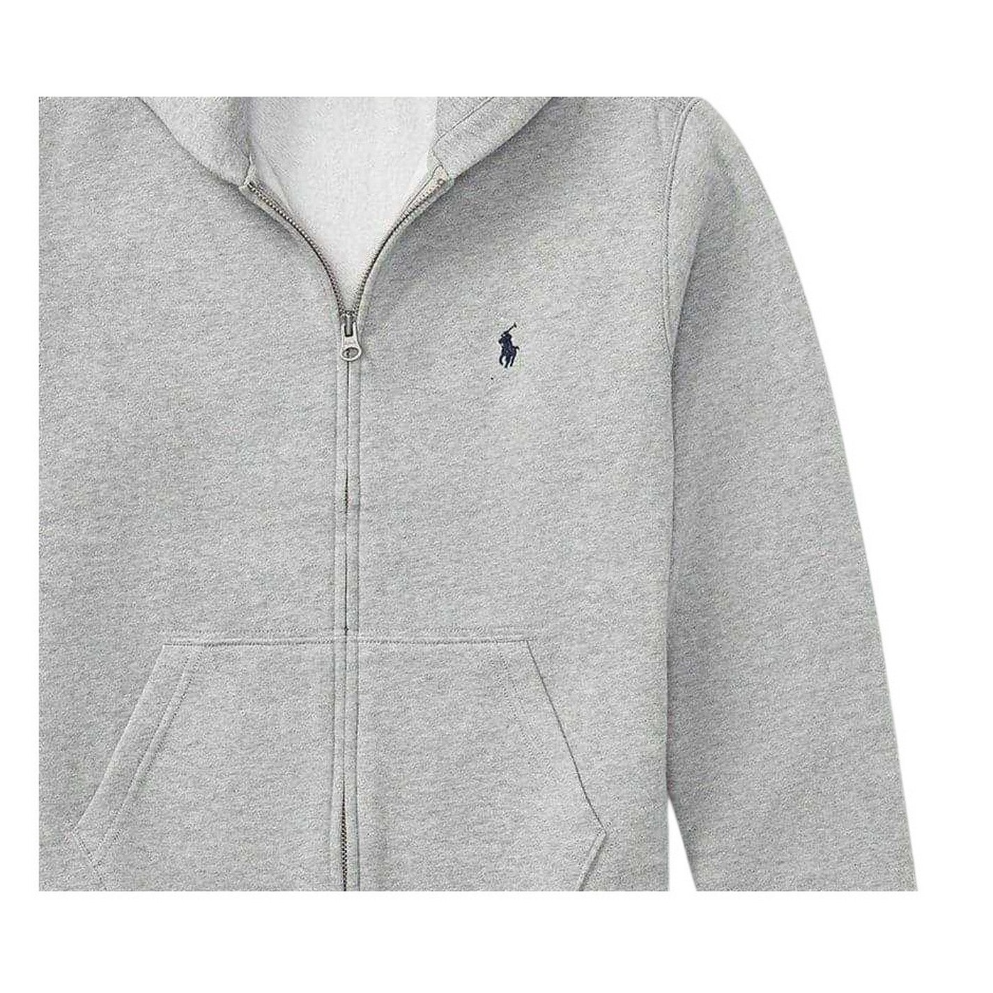 Light Grey Heather - Side - Ralph Lauren Boys Full Zip Hoodie