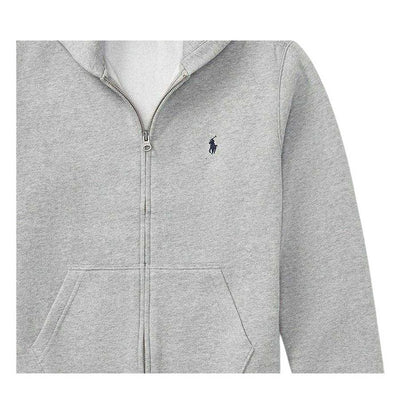 Light Grey Heather - Side - Ralph Lauren Boys Full Zip Hoodie