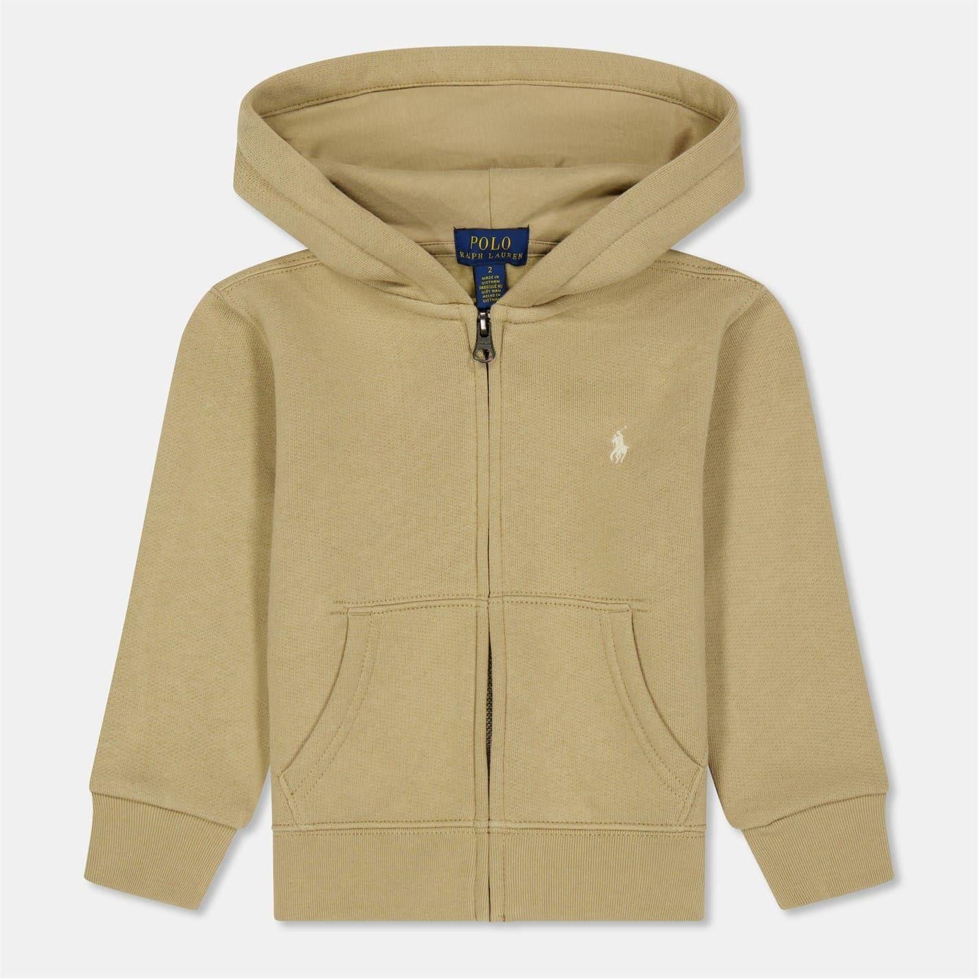 Khaki - Front - Ralph Lauren Boys Full Zip Hoodie