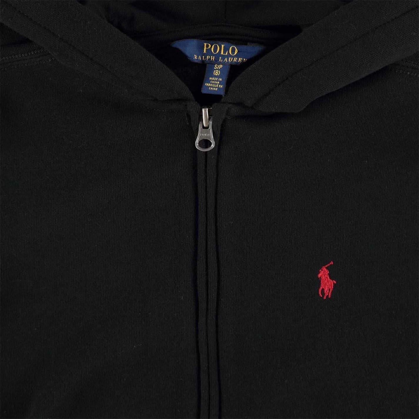Black - Side - Ralph Lauren Boys Full Zip Hoodie