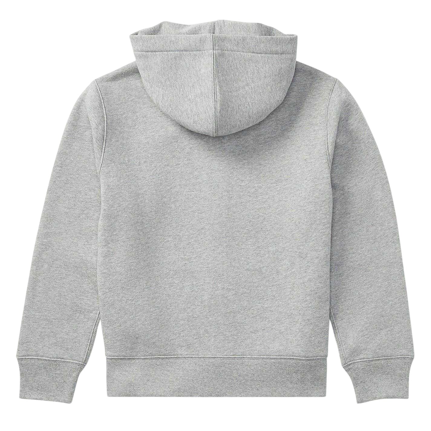 Light Grey Heather - Back - Ralph Lauren Boys Full Zip Hoodie