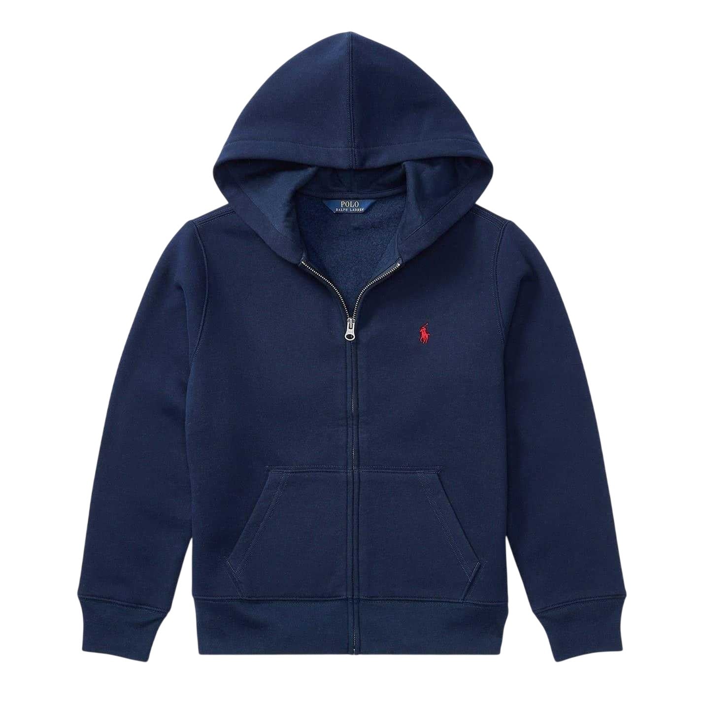 Navy - Front - Ralph Lauren Boys Full Zip Hoodie