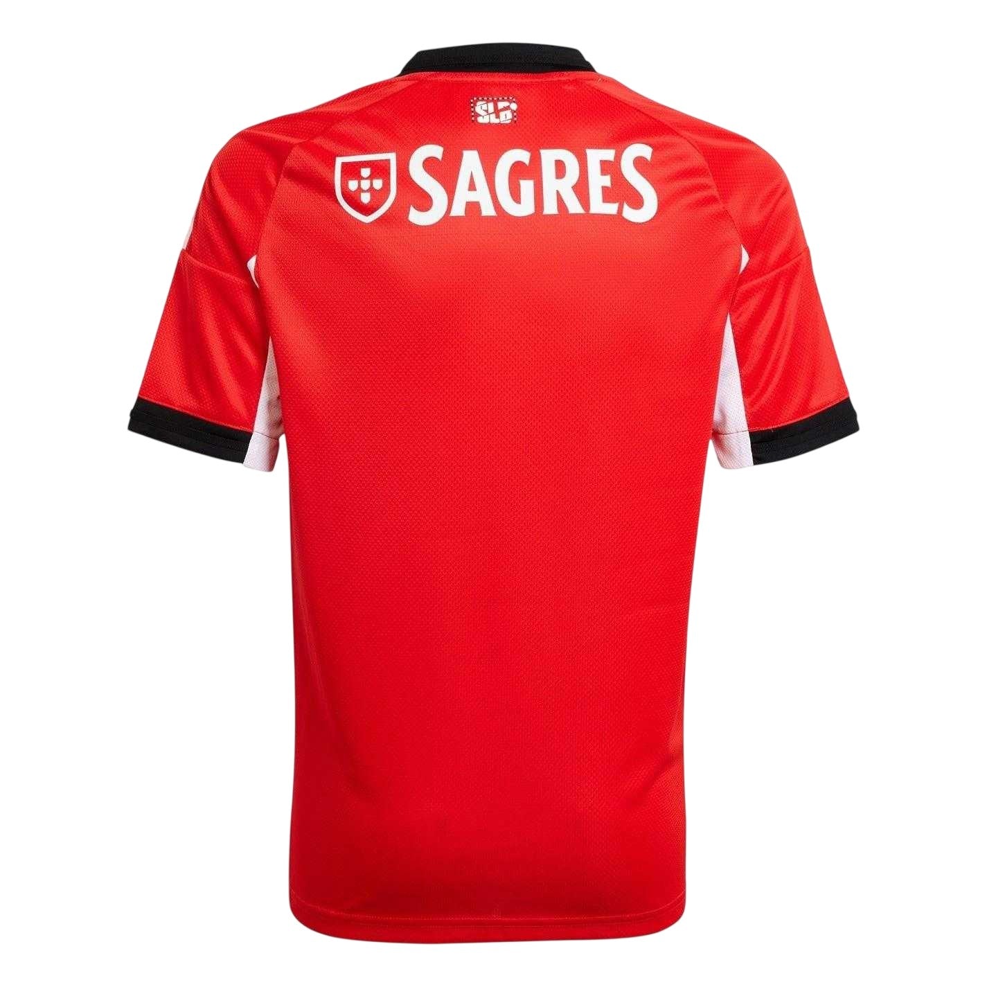Red - Back - Adidas Childrens-Kids 2025-2026 SL Benfica Home Shirt