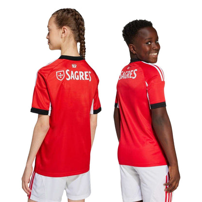 Red - Lifestyle - Adidas Childrens-Kids 2025-2026 SL Benfica Home Shirt