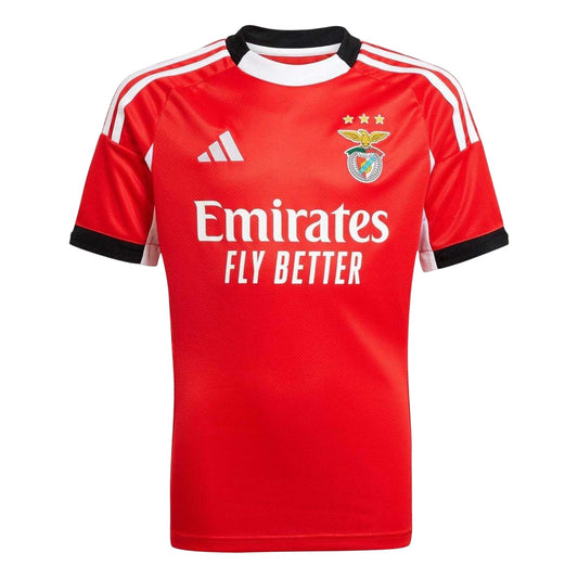 Red - Front - Adidas Childrens-Kids 2025-2026 SL Benfica Home Shirt