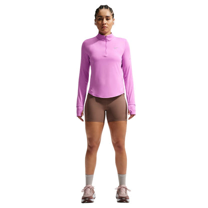 Magenta - Front - Nike Womens-Ladies Swift Quarter Zip Running Top