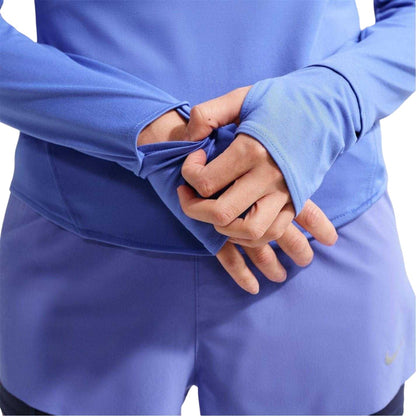 Sapphire - Pack Shot - Nike Womens-Ladies Swift Quarter Zip Running Top