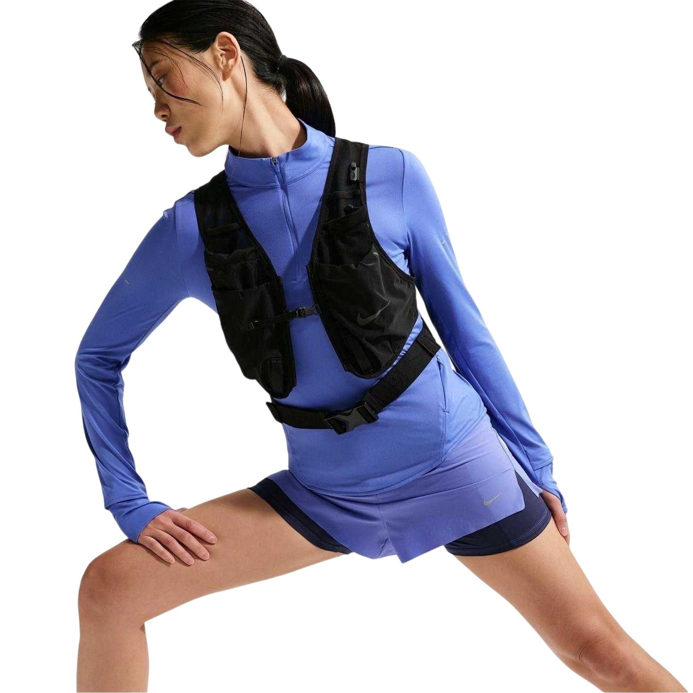 Sapphire - Close up - Nike Womens-Ladies Swift Quarter Zip Running Top