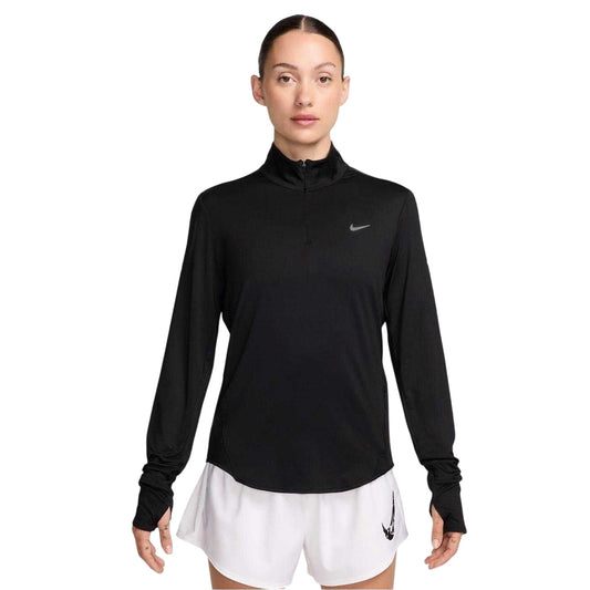 Black - Front - Nike Womens-Ladies Swift Quarter Zip Running Top