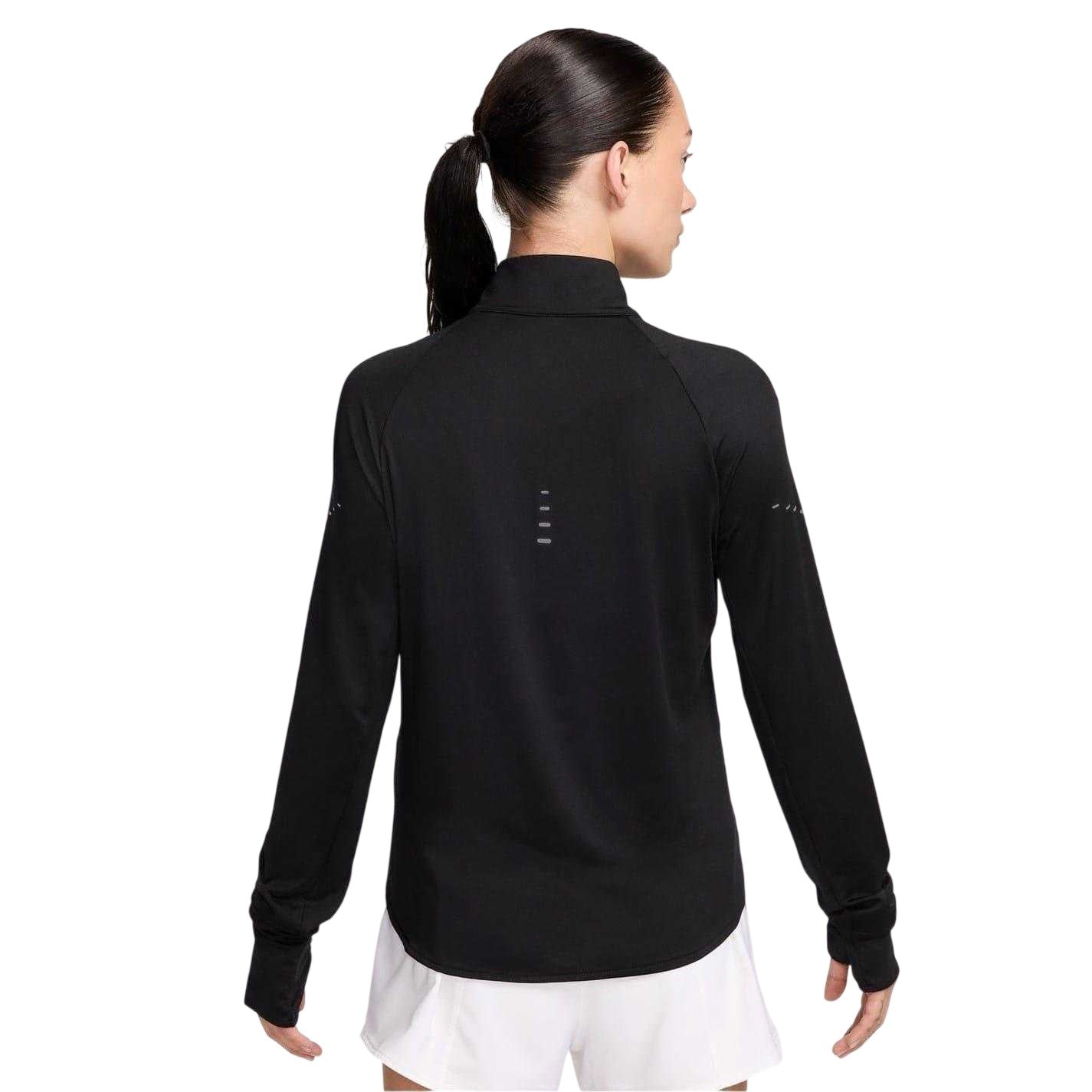 Black - Back - Nike Womens-Ladies Swift Quarter Zip Running Top