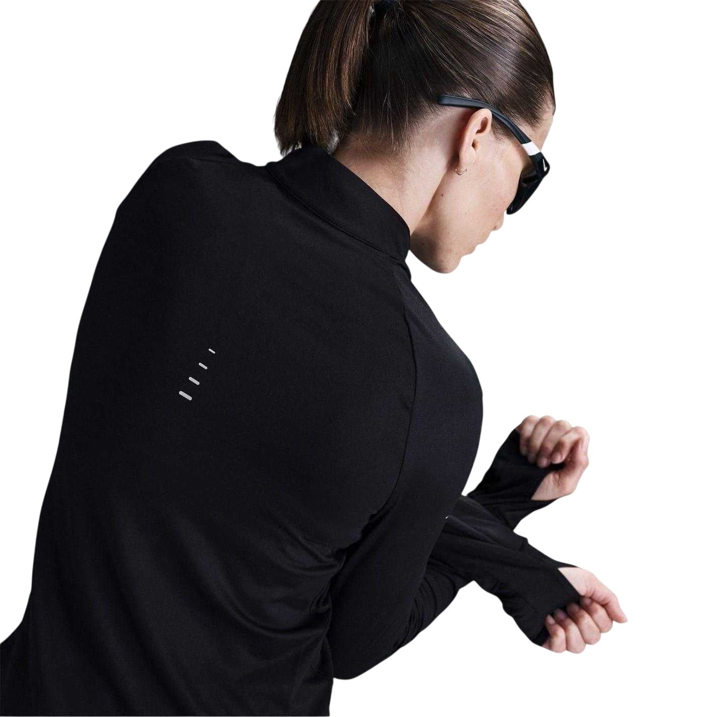 Black - Lifestyle - Nike Womens-Ladies Swift Quarter Zip Running Top