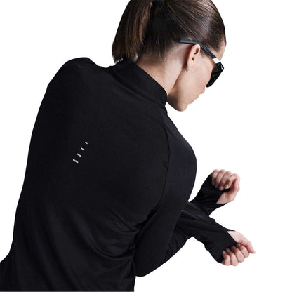 Black - Lifestyle - Nike Womens-Ladies Swift Quarter Zip Running Top