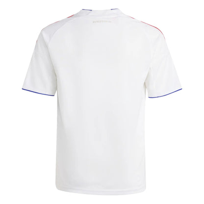White - Back - Adidas Childrens-Kids 2025-2026 Olympique Lyonnais Football Home Jersey