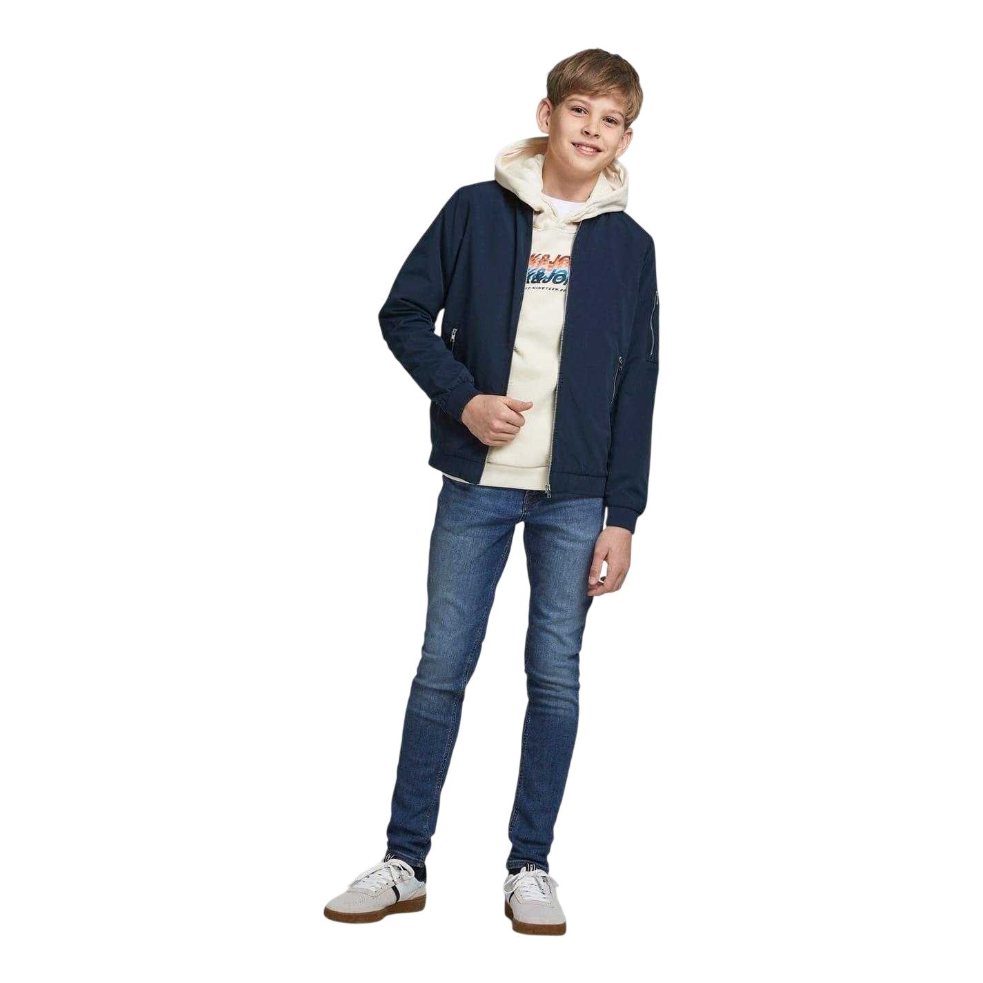 Navy Blazer - Side - Jack And Jones Boys Rush Bomber Jacket