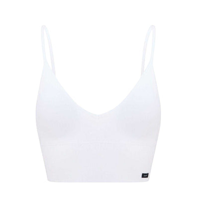 White - Front - Lee Womens-Ladies Longline Cropped Bralette