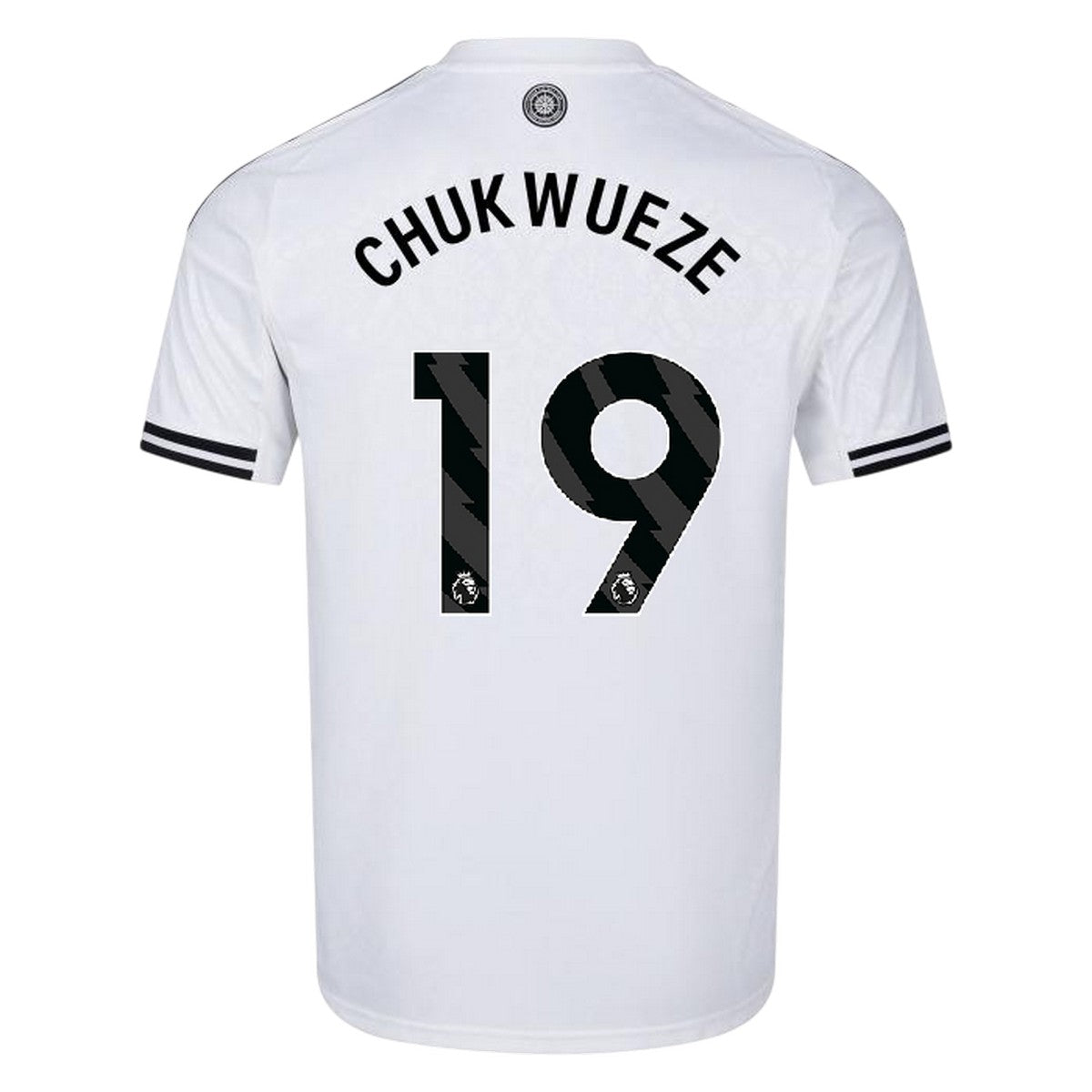 White-Black - Back - Fulham FC Childrens-Kids 25-26 Adidas Home Shirt