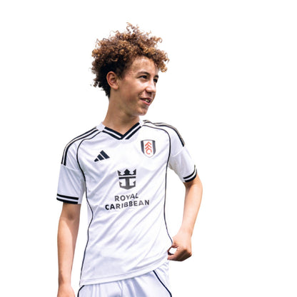 White-Black - Lifestyle - Fulham FC Childrens-Kids 25-26 Adidas Home Shirt