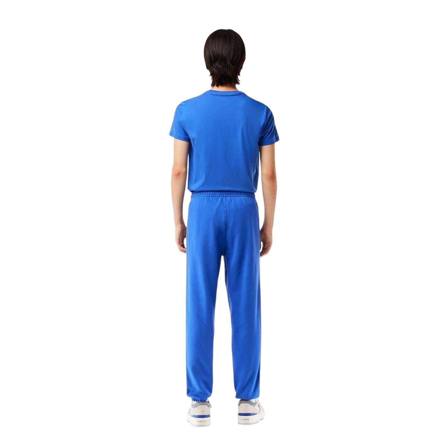 Blue - Back - Lacoste Mens Side Stripe Slim Sweatpants