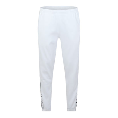 White - Front - Lacoste Mens Side Stripe Slim Sweatpants