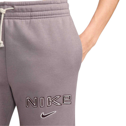 Pink - Side - Nike Womens-Ladies Phoenix Mid Rise Athletic Sweatpants