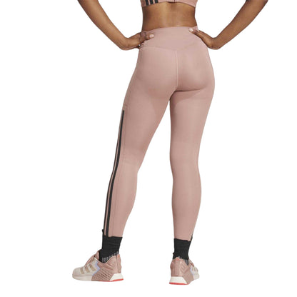 Clay - Back - Adidas Womens-Ladies Optime Fitted Leggings