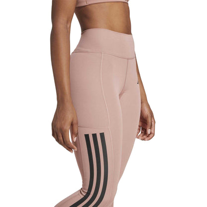 Clay - Side - Adidas Womens-Ladies Optime Fitted Leggings