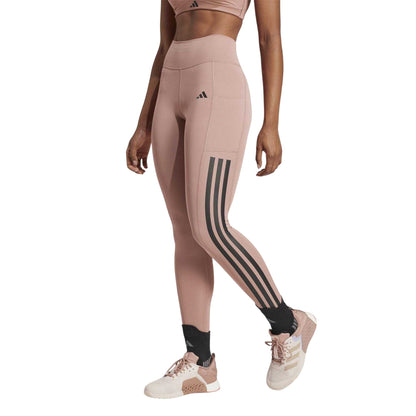 Clay - Pack Shot - Adidas Womens-Ladies Optime Fitted Leggings
