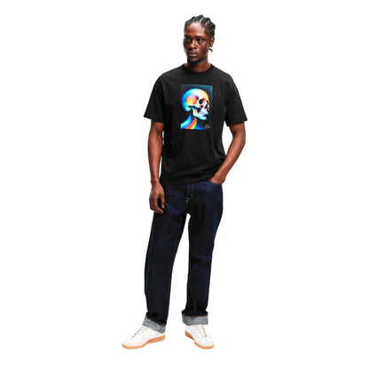 Black - Side - Paul Smith Mens Graphic Skull Organic Cotton T-Shirt