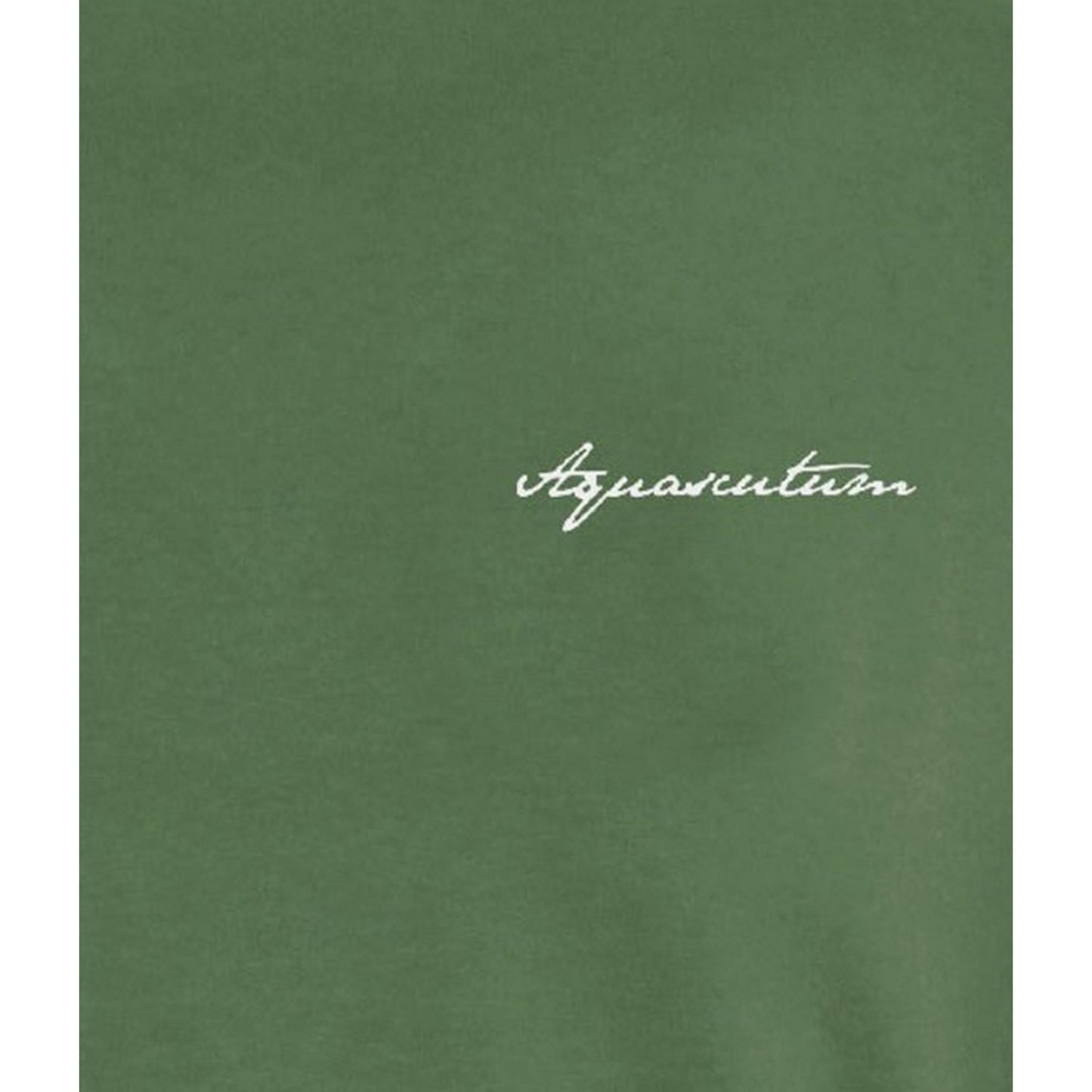 Military Green - Side - Aquascutum Mens Embroidered Logo Cotton T-Shirt