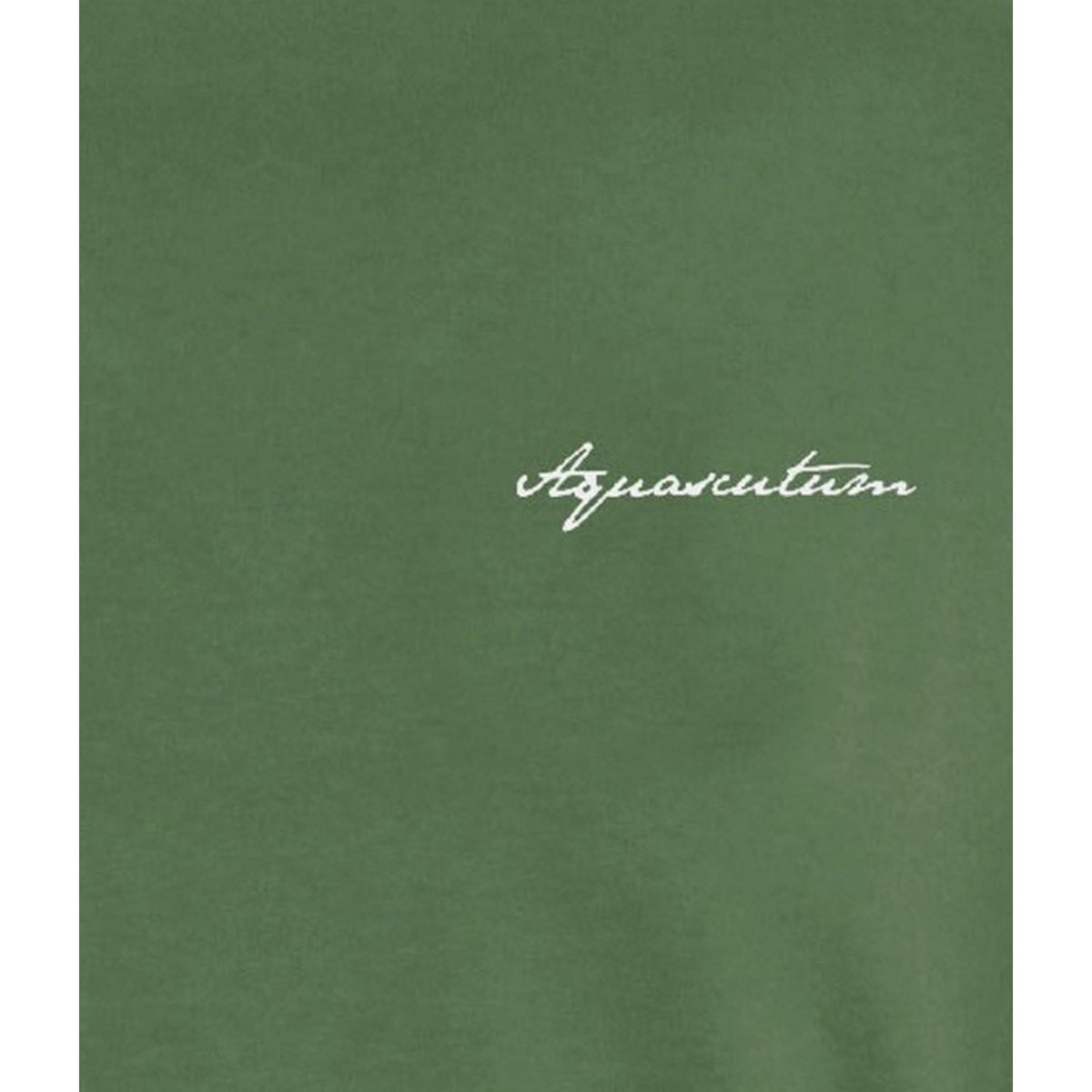 Military Green - Side - Aquascutum Mens Embroidered Logo Cotton T-Shirt