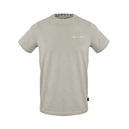 Grey - Front - Aquascutum Mens Embroidered Logo Cotton T-Shirt
