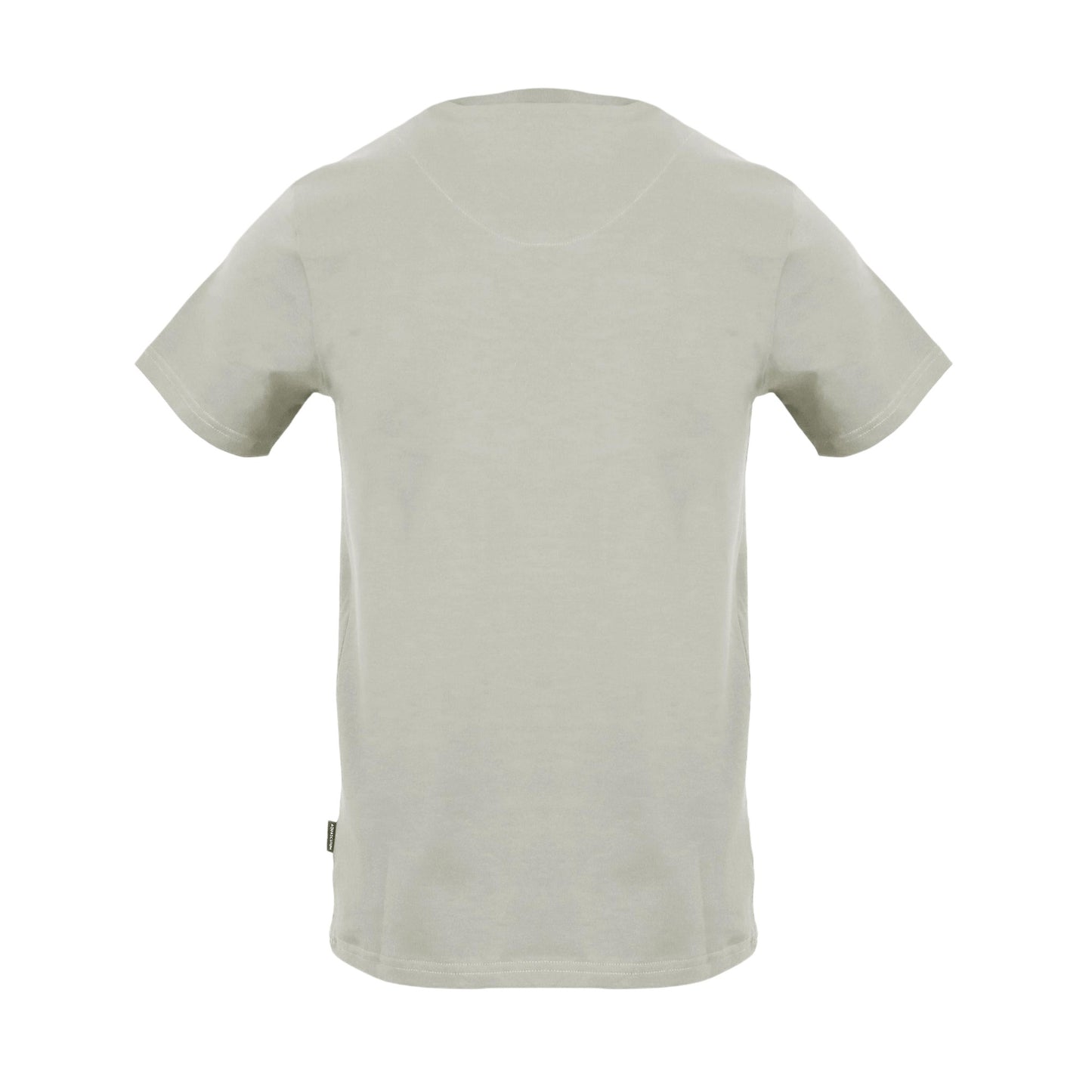 Grey - Back - Aquascutum Mens Embroidered Logo Cotton T-Shirt