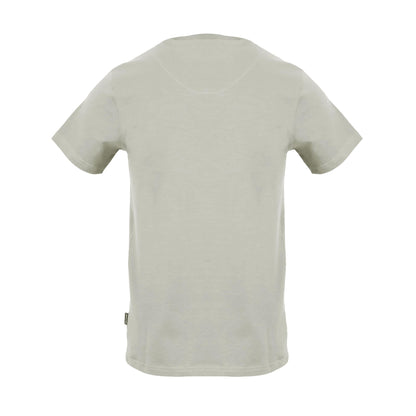 Grey - Back - Aquascutum Mens Embroidered Logo Cotton T-Shirt